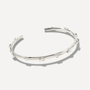 Kendra Scott Haven Heart Cuff Bracelet in silver tone